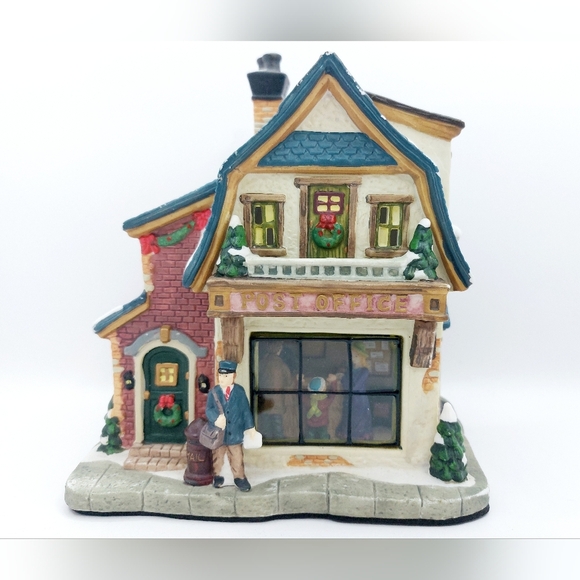 Vintage‎ Holiday Village Post Office Hand Painted 2004 Holiday Collectibles - Picture 1 of 9